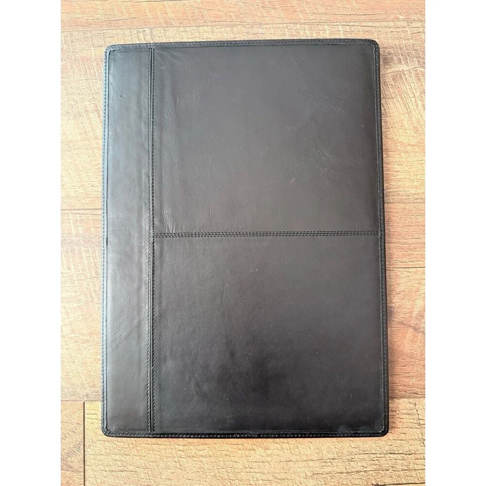 Da Milano Italia Black Leather & Pony Hair Padfolio Luxury Business Organizer